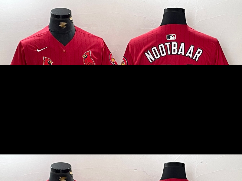 Men's St. Louis Cardinals #21 Lars Nootbaar Red 2024 City Connect Limited Stitched Baseball Jersey