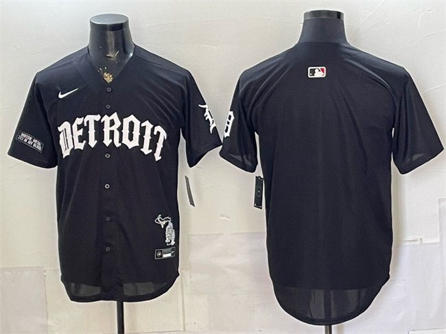 Men's Detroit Tigers Blank 2026 Black 'Motor Gothic Edition' Vapor Premier Limited Stitched Baseball Jersey