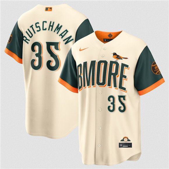 Men's Baltimore Orioles #35 Adley Rutschman Natural 2026 City Connect Stadium Stitched Baseball Jersey
