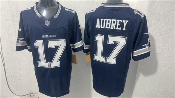 Men's Dallas Cowboys #17 Brandon Aubrey Navy 2026 F.U.S.E Vapor Untouchable Limited Stitched Football Jersey