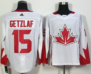 Men's Team Canada #15 Ryan Getzlaf White 2016 World Cup of Hockey Game Jersey