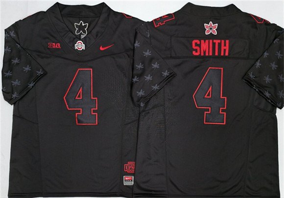 Men's Ohio State Buckeyes #4 Jeremiah Smith Black 2025 F.U.S.E. Limited Stitched Jersey